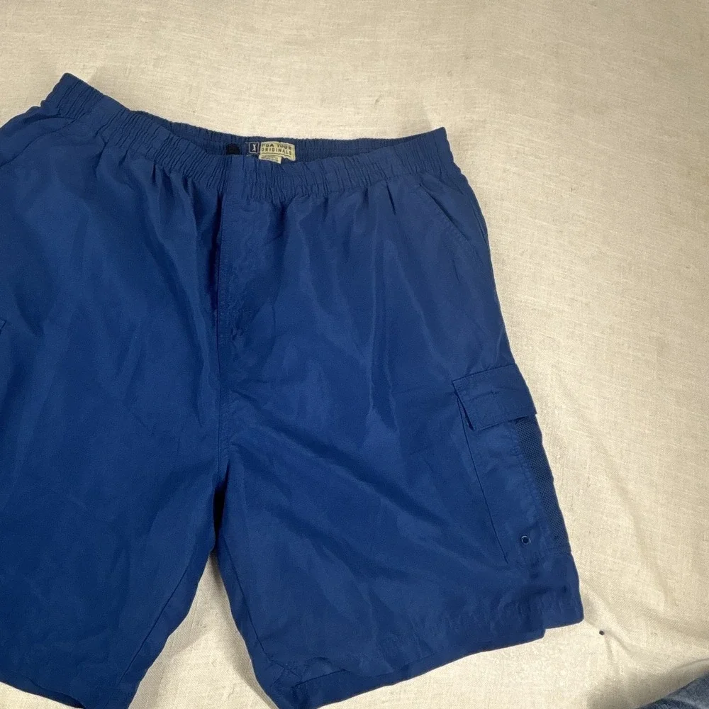PGA Tour Originals Shorts Mens XL Cargo Swim‎ Trunks Mesh Lined Polyester Golf